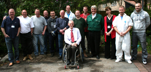 Jaguar Land Rover staff help out