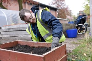 Greenbank College gardening student
