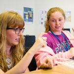 Greenbank College student learning British Sign Language (BSL) as part of her study programme