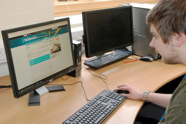 IT_Trust Student using computers bought with grants from The Rainford Trust and The Hemby Trust