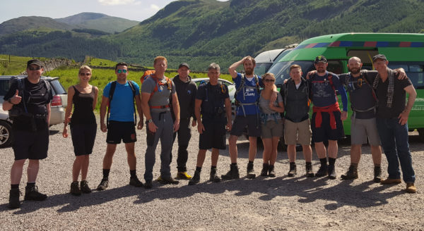 Three peaks challenge greenbank fundraising team