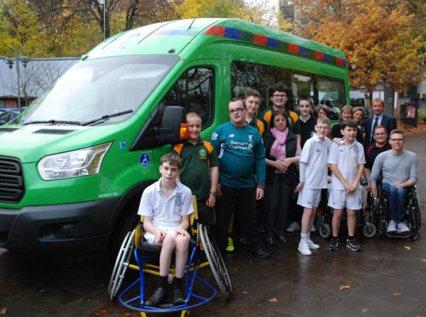 Lord and Lady Taverners representatives present new minibus