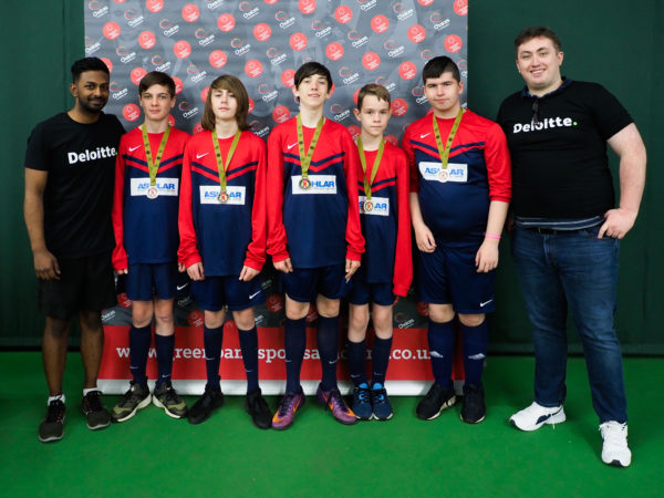 Deloitte 1 Million Futures volunteers with one of the winning teams at the Festival of Sport in 2017 Deloitte 1 Million Futures volunteers with one of the winning teams at the Festival of Sport in 2017